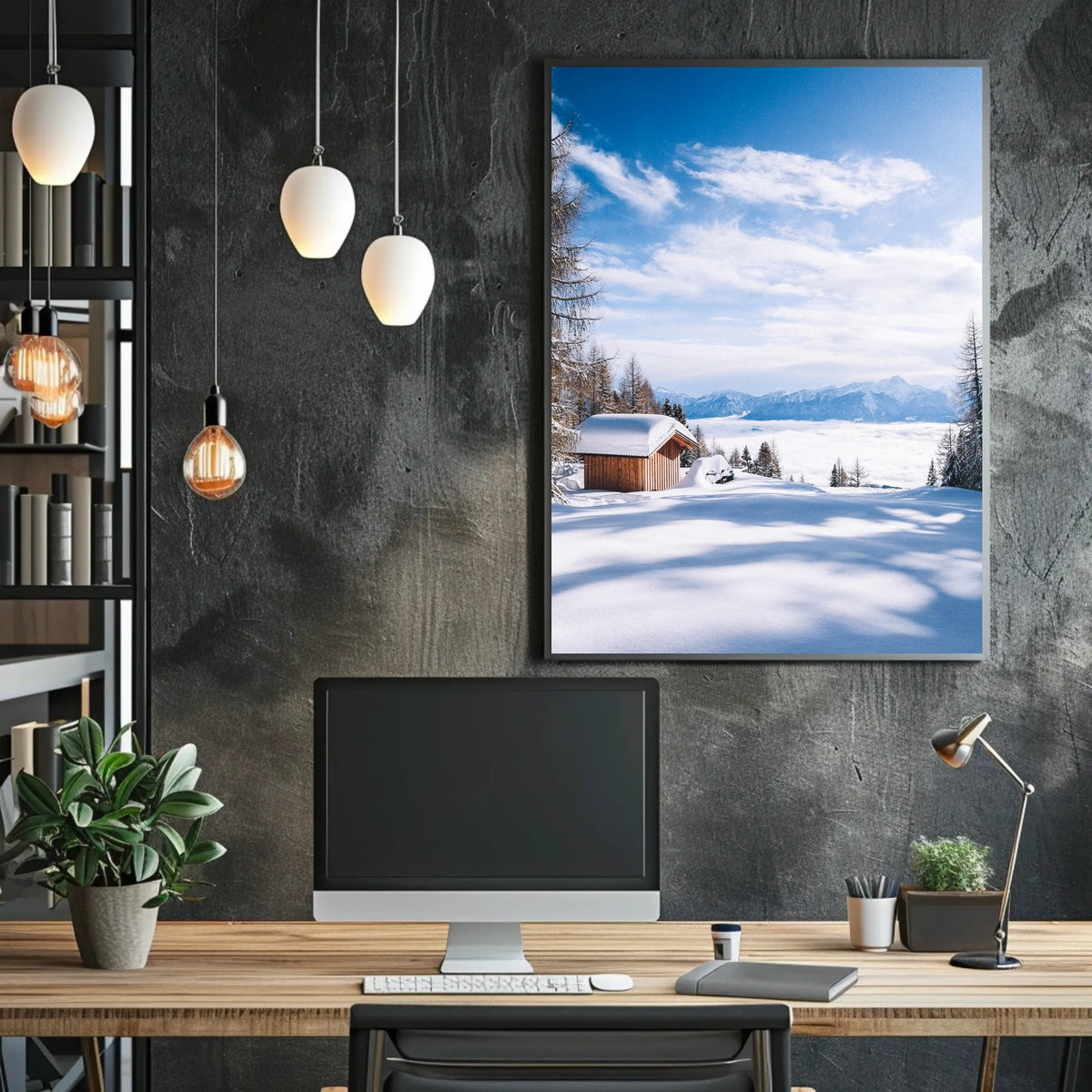 Winter Serenity In The Mountains Poster