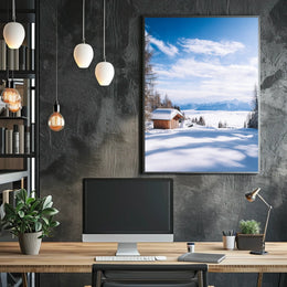 Winter Serenity In The Mountains Poster