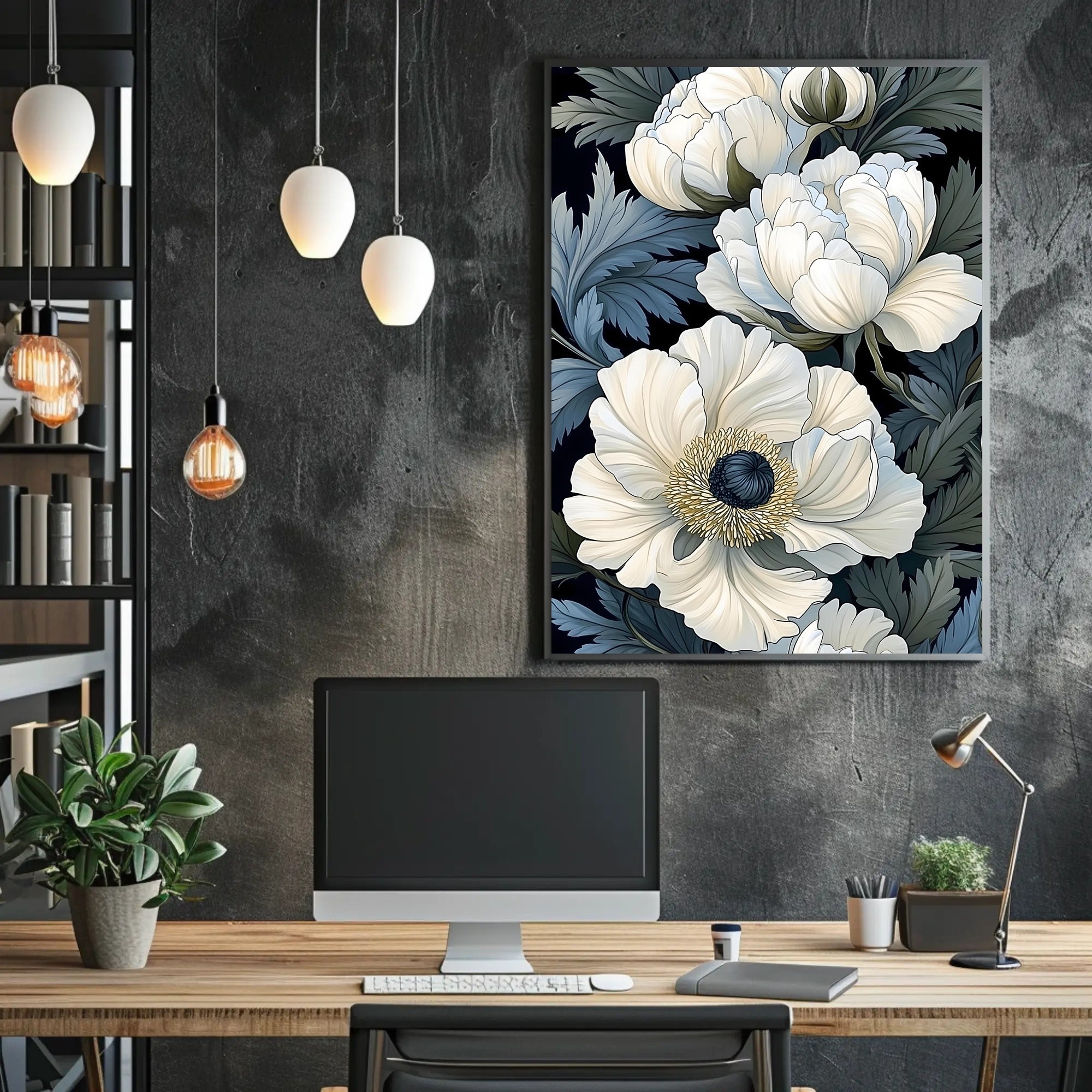 Elegant Floral Design Wall Art Print