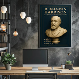 Benjamin Harrison Bust Historical or Presidential Poster PosterGoat