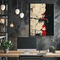 Ant On Abstract Canvas Abstract Poster