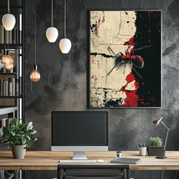 Ant On Abstract Canvas Abstract Poster