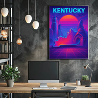 Kentucky A Neon Dreamscape Poster