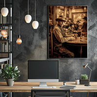 Western Saloon Scene Poster