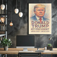 Unyielding Vision Donald Trump in Full Color Poster