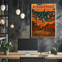 Albuquerque Desert Glow Poster
