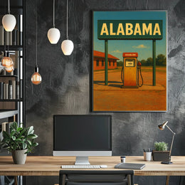 Alabama Gasoline Station Poster