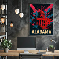 Alabama Capitol Art Poster