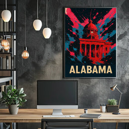 Alabama Capitol Art Poster