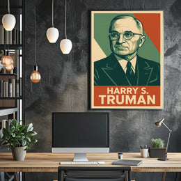 Harry S Truman Realism Photography Patriotic Poster