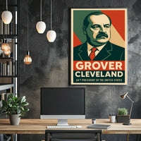 Grover Cleveland Vintage Political Propaganda Poster