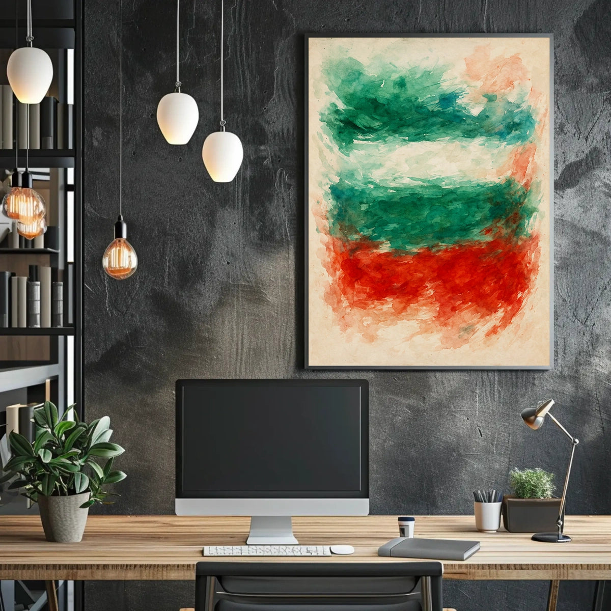 Abstract Watercolor Expression Abstract Poster