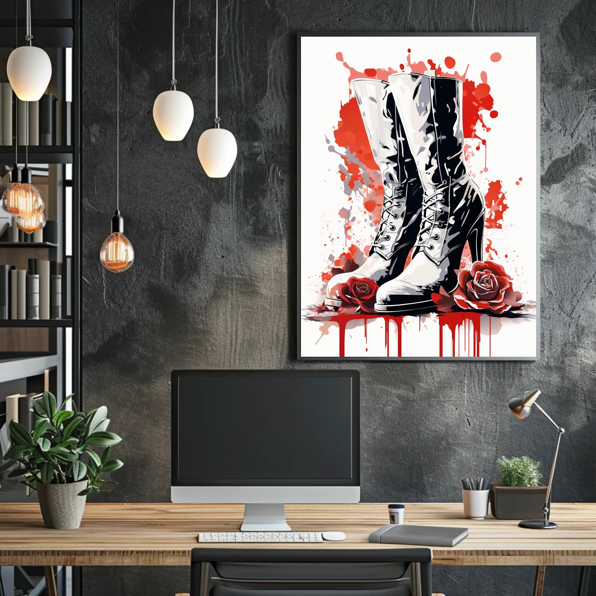 Boots And Roses Poster