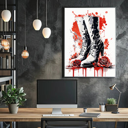 Boots And Roses Poster