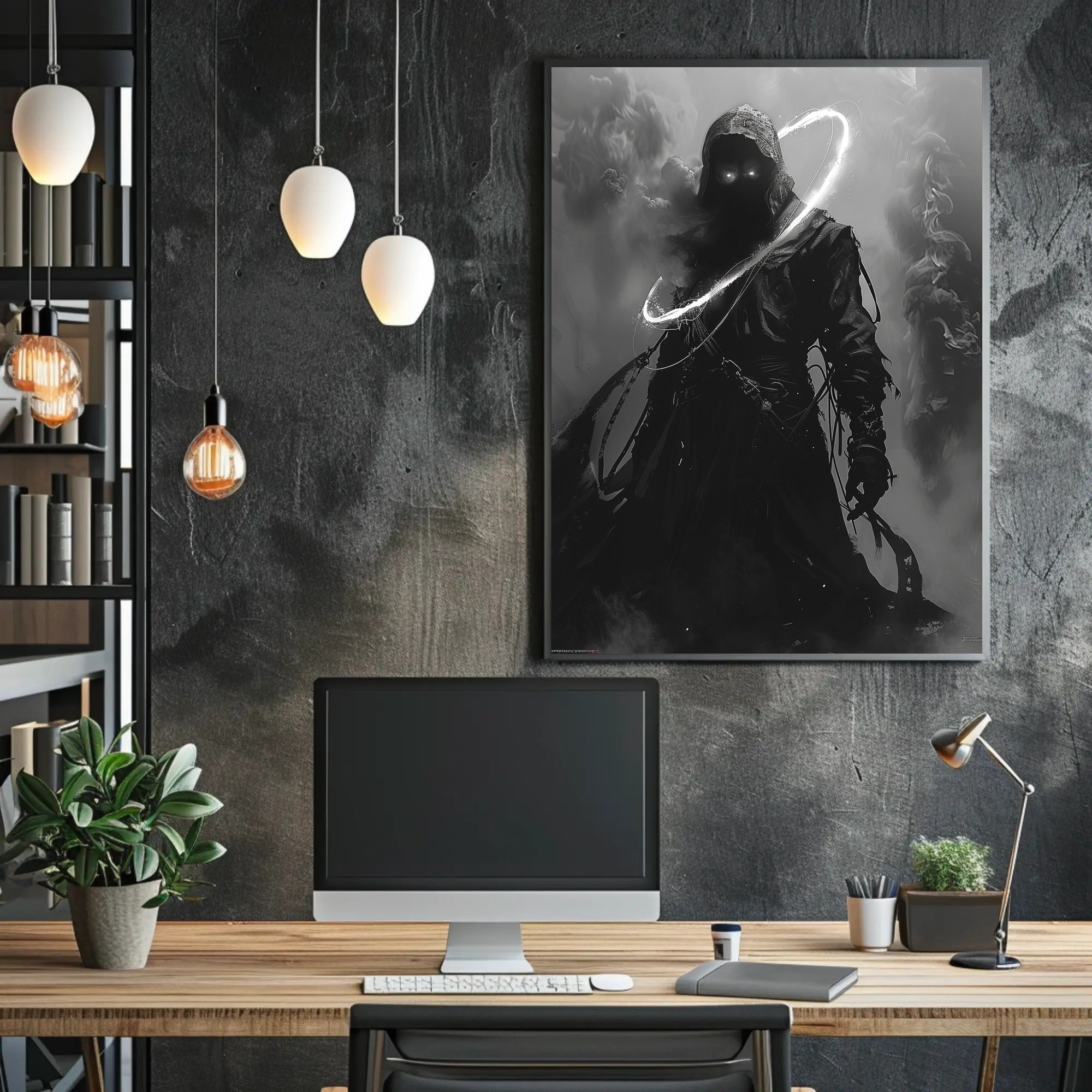 The Enigmatic Shadow Art Print Poster for Home Decor and Wanderlust Enthusiasts PosterGoat