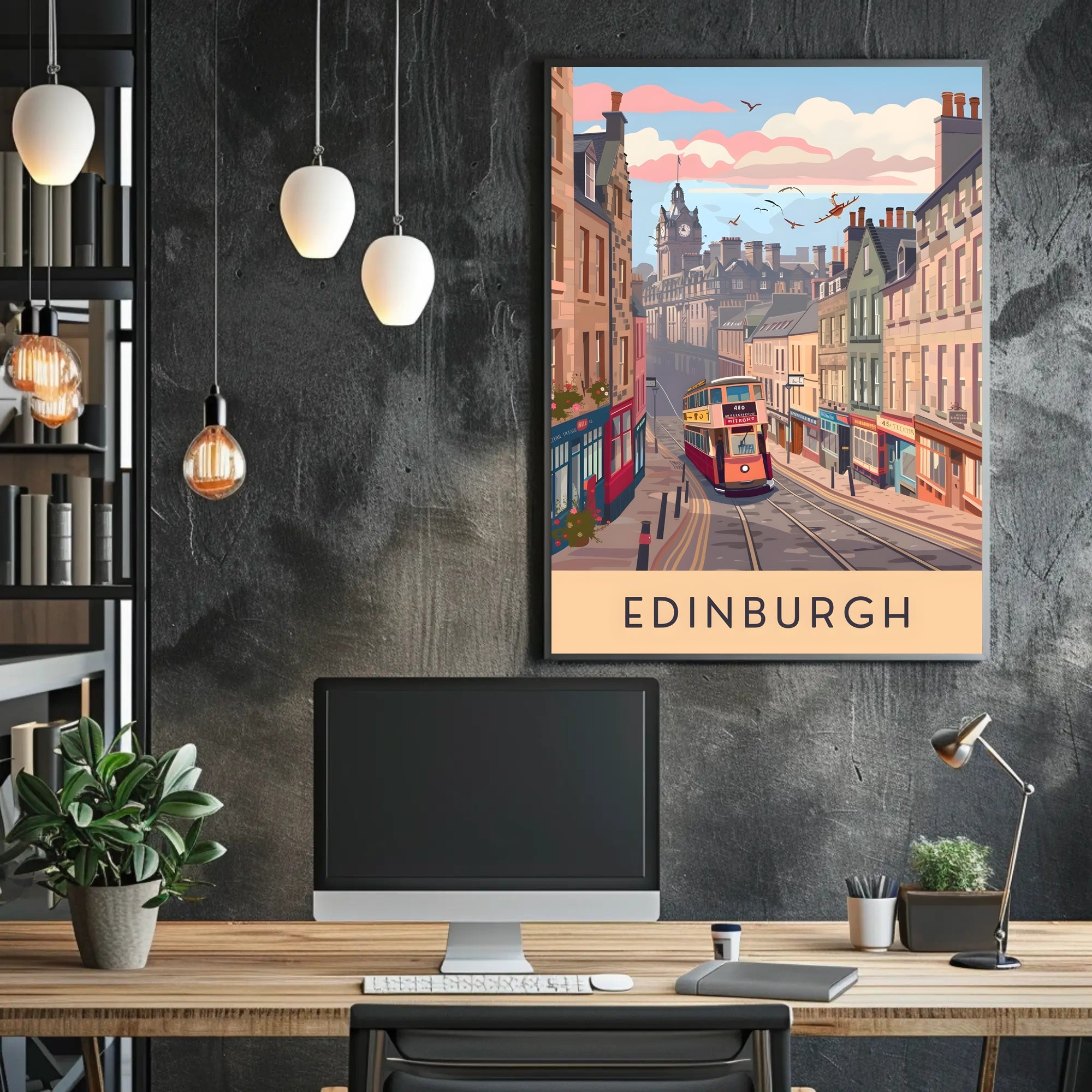 Scenic Edinburgh Tram Poster