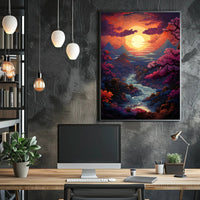 Enchanted Sunset Landscape Poster