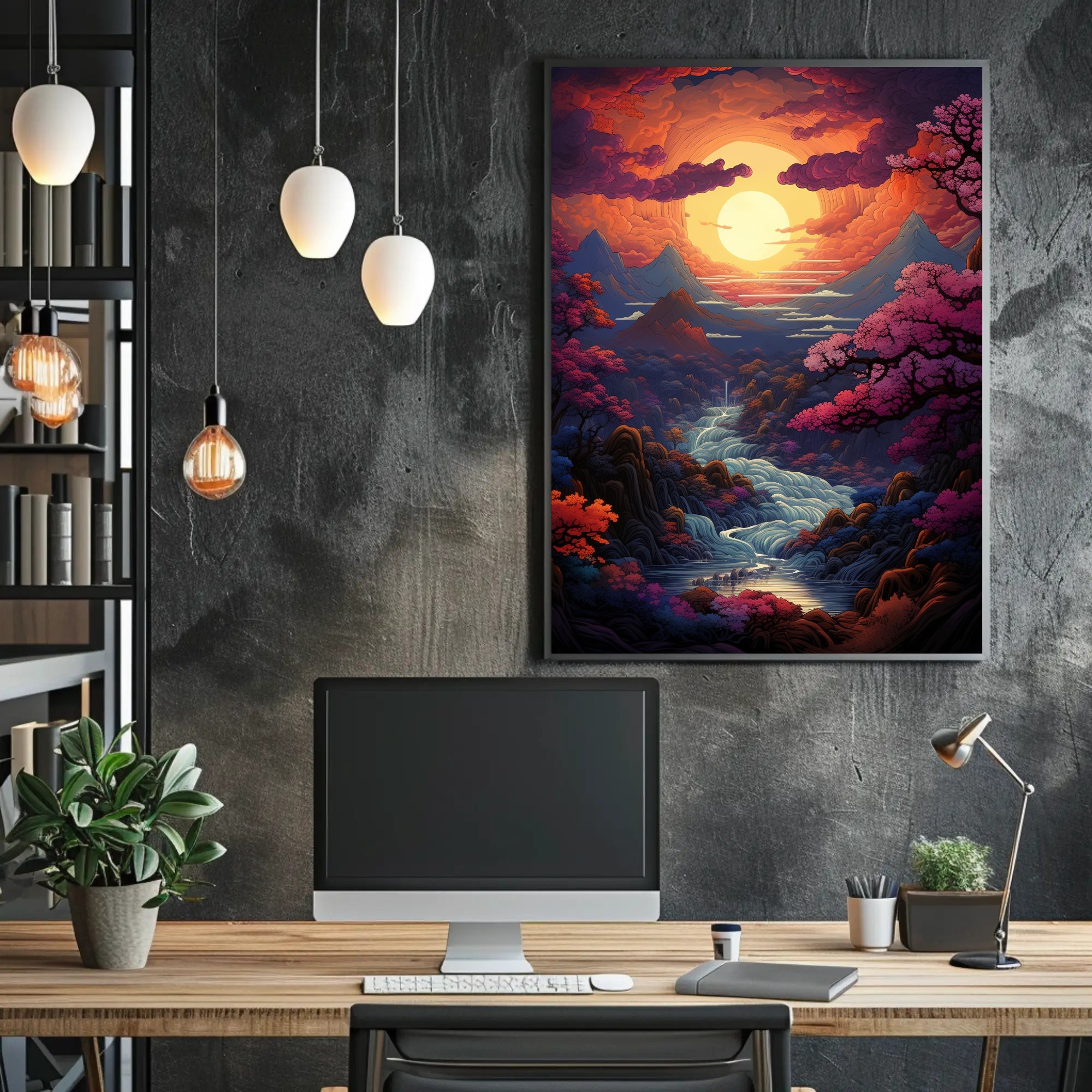 Enchanted Sunset Landscape Poster