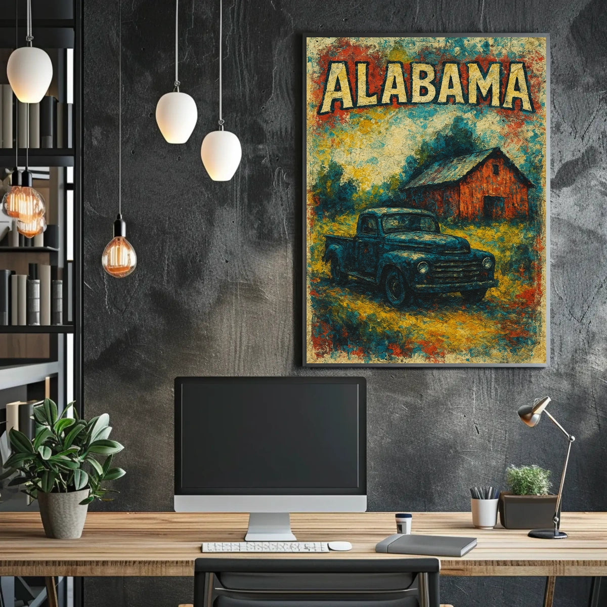 Vintage Alabama Scene Poster