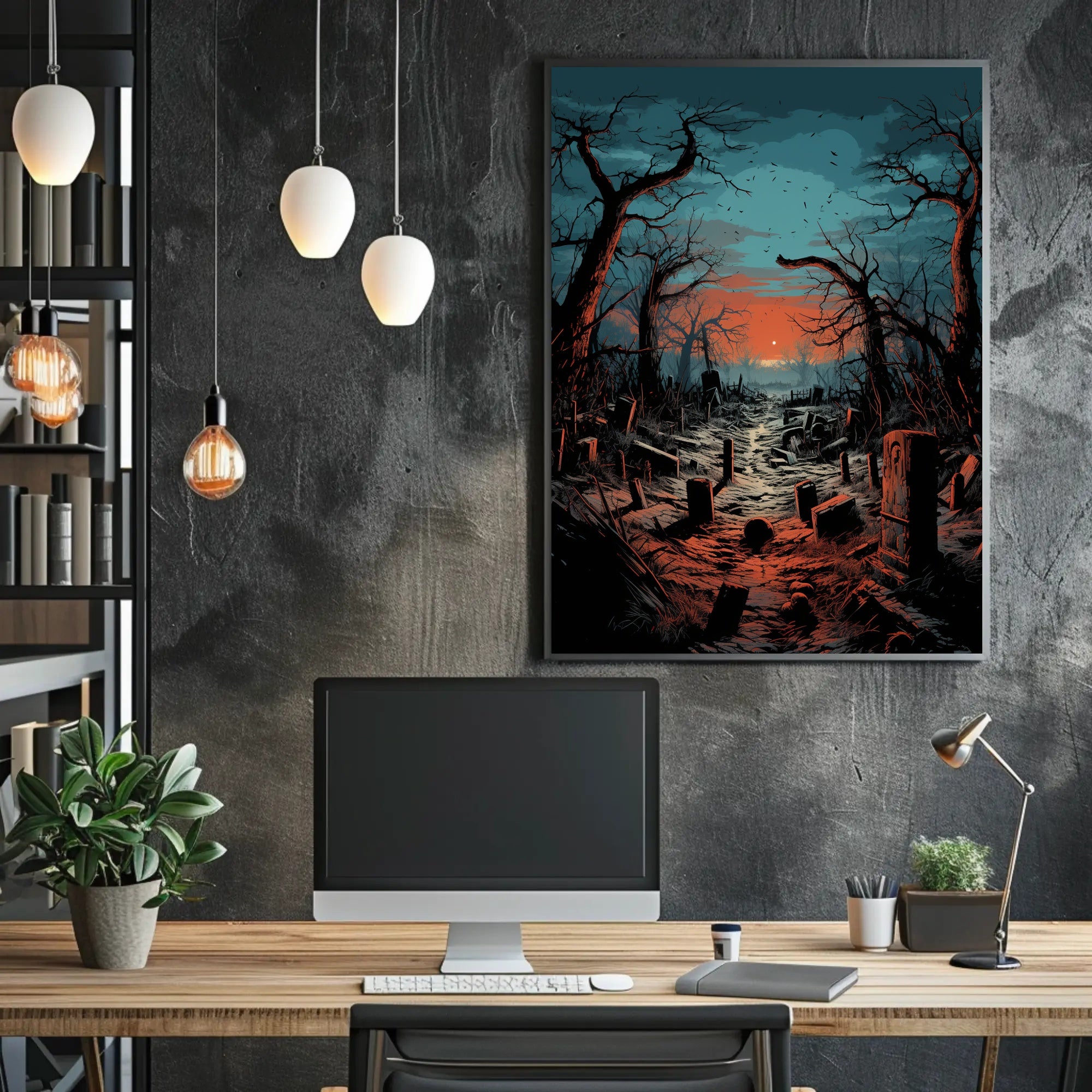 Twilight Cemetery Poster