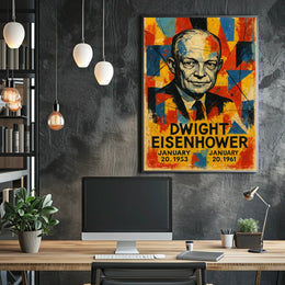 Mid-Century Modern Patriotic Abstract Portrait Poster
