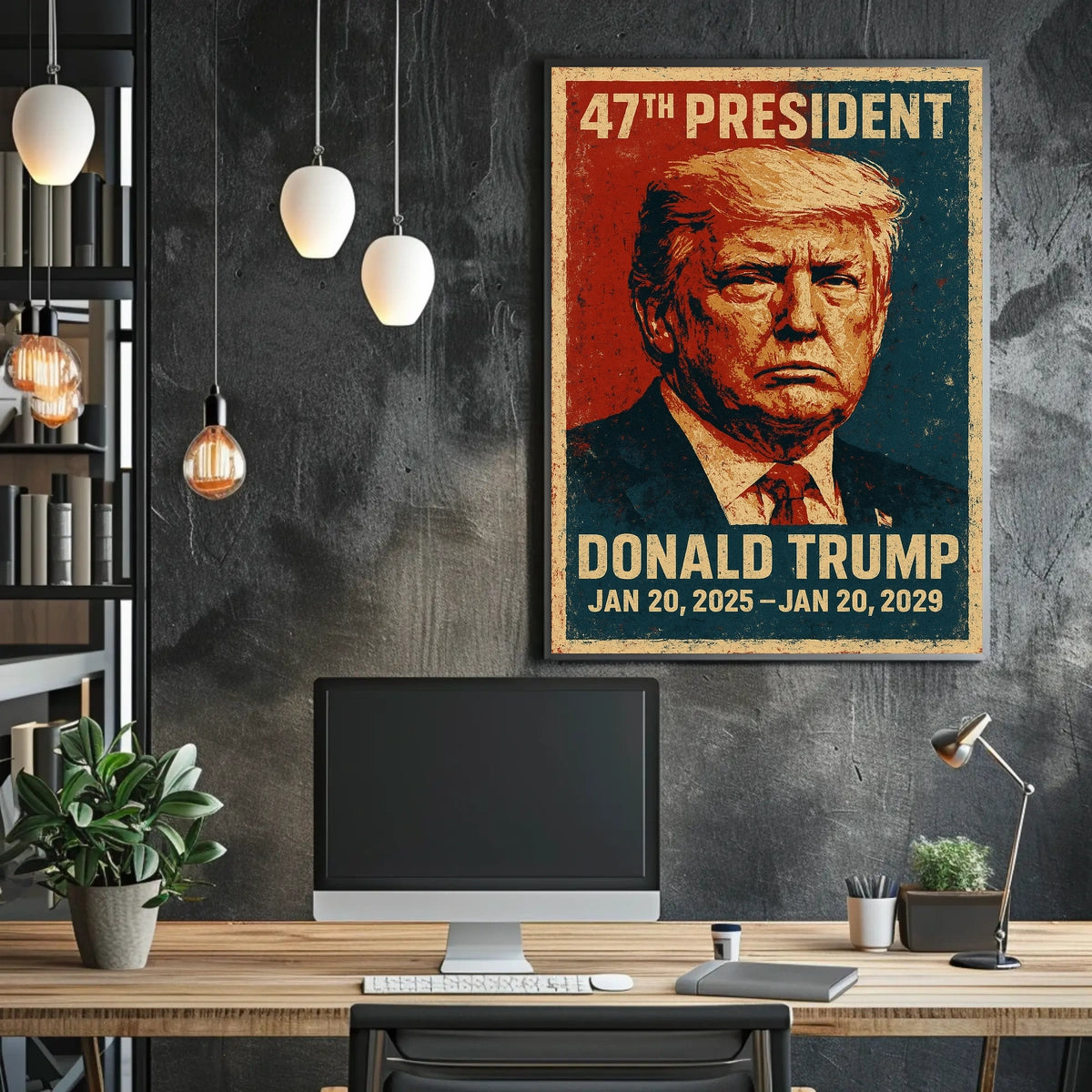 Donald Trump Leadership Strength Typography Poster