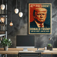 Donald Trump Leadership Strength Typography Poster