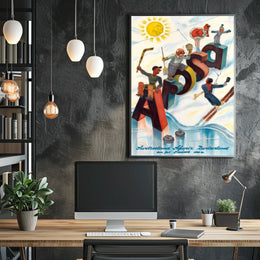 Winter Fun In Switzerland Poster