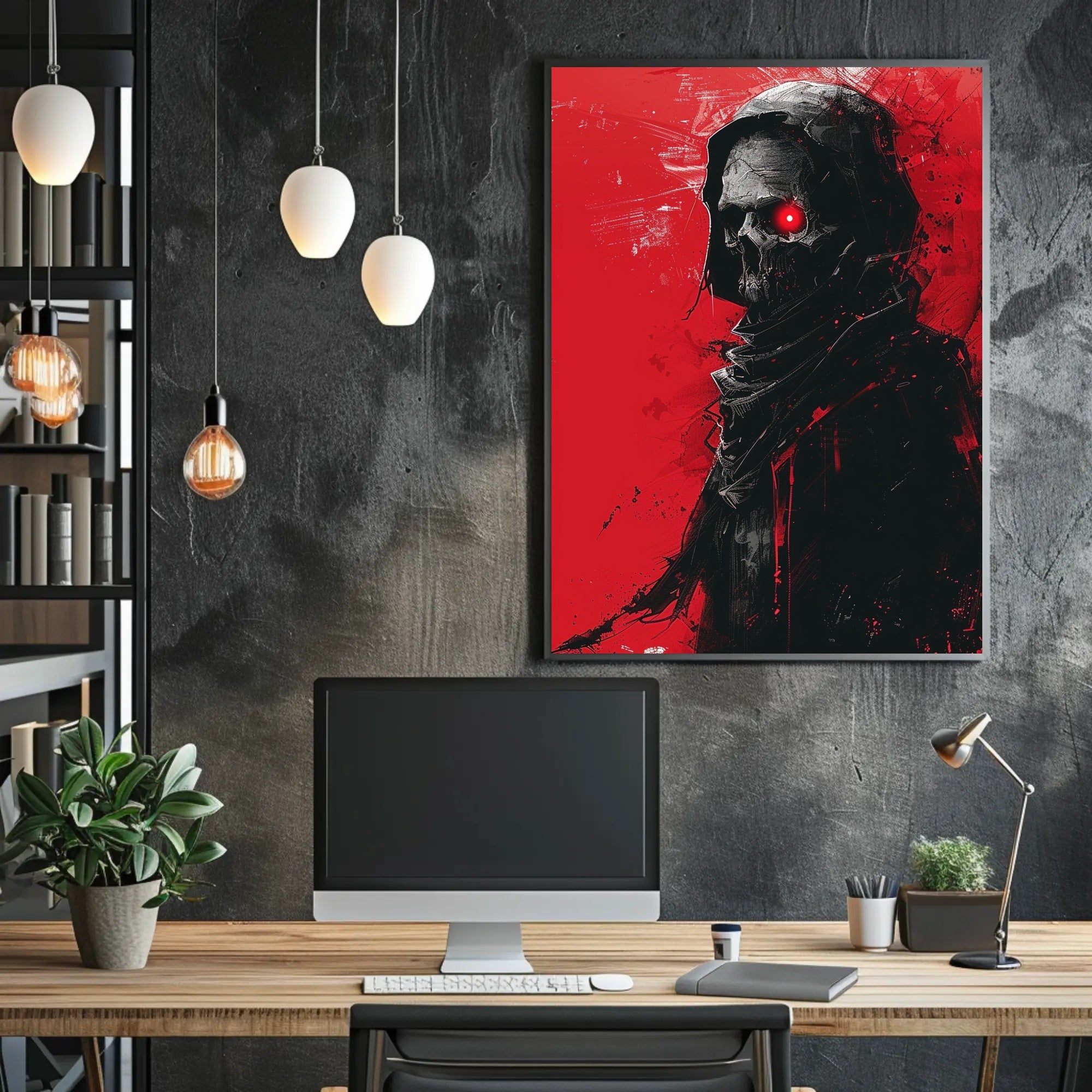 Dark Reaper Modern Gothic Art Poster Print PosterGoat