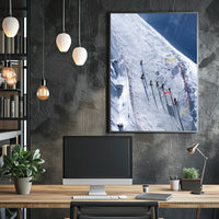 Skiers On A Snowy Slope Poster