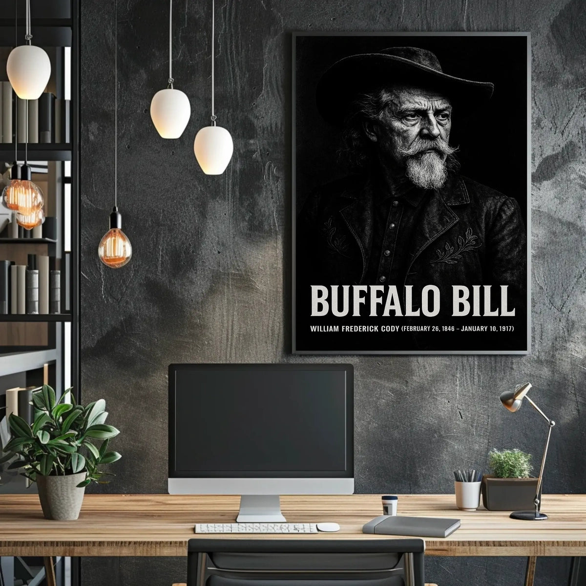 Buffalo Bill Iconic Wild West Historical Poster