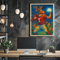 Reindeer Quarterback Fantasy Poster