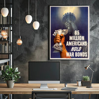 Vintage War Bonds Poster Art Print for Home Decor PosterGoat