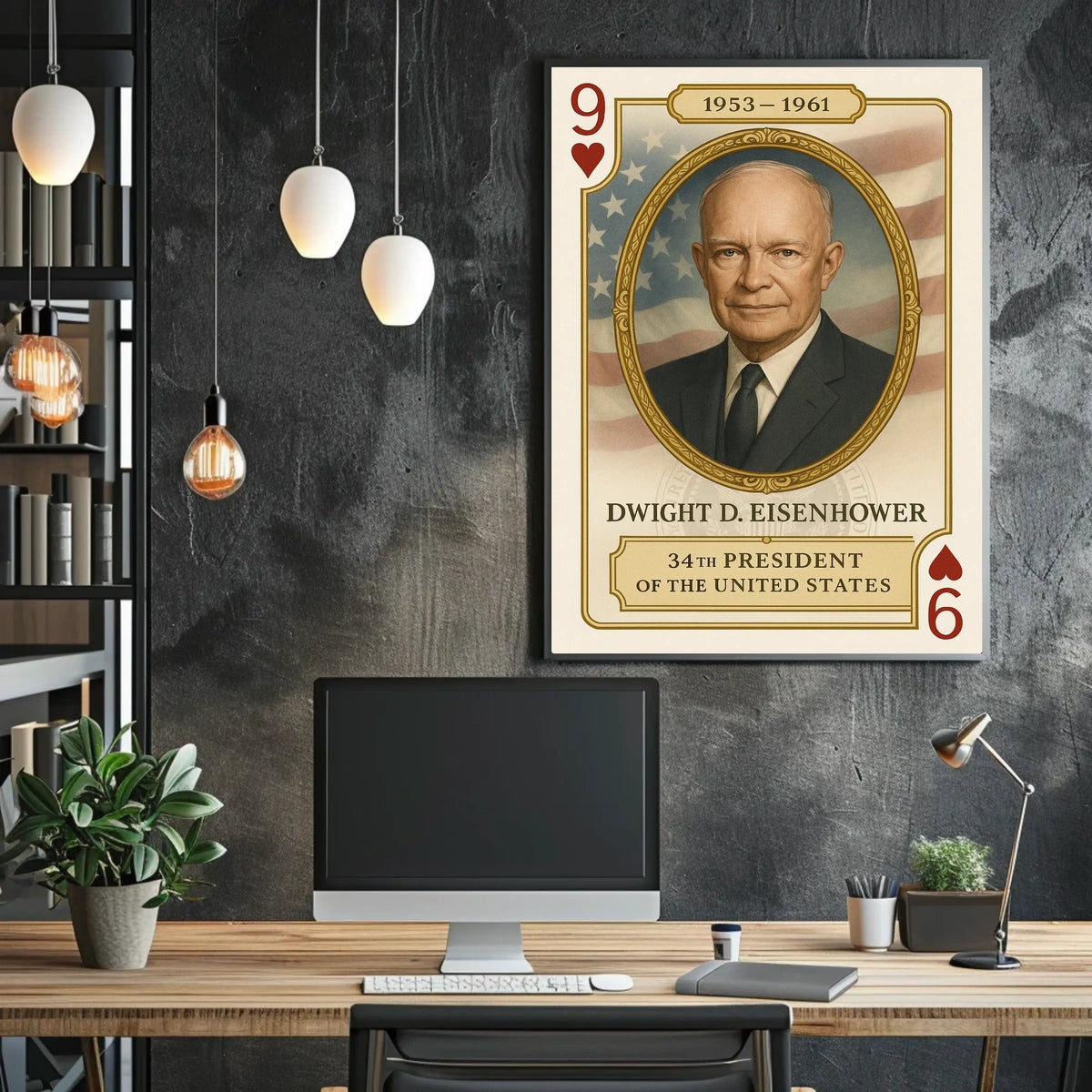 Dwight D Eisenhower 34th President Portrait Poster