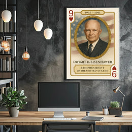 Dwight D Eisenhower 34th President Portrait Poster