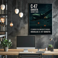Douglas C-47 Dakota The Gooney Bird Poster