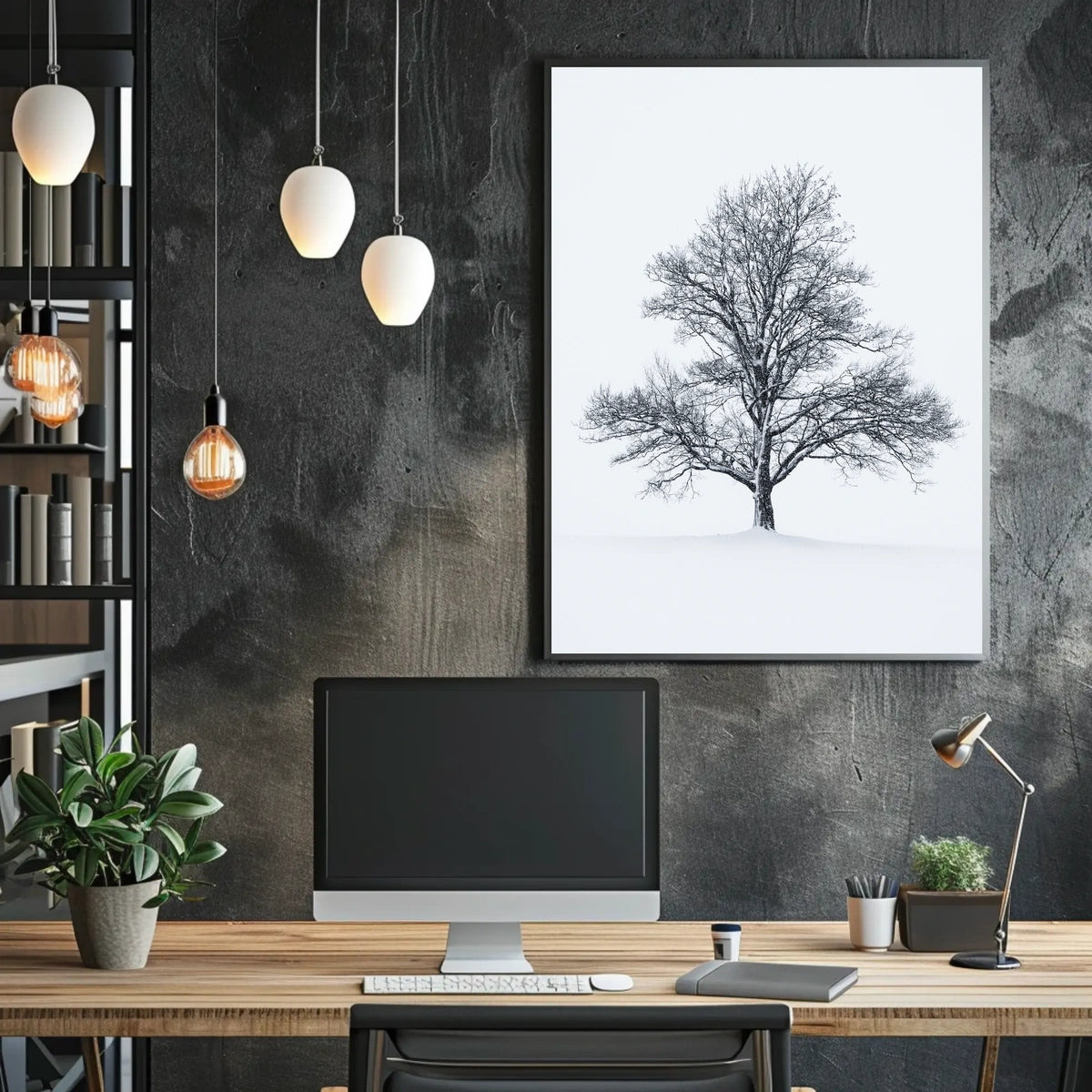 Solitary Winter Tree Poster