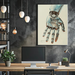 The Futuristic Hand Art Poster for Home Decor and Wall Art Enthusiasts PosterGoat
