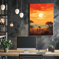 Serengeti Sunset Poster