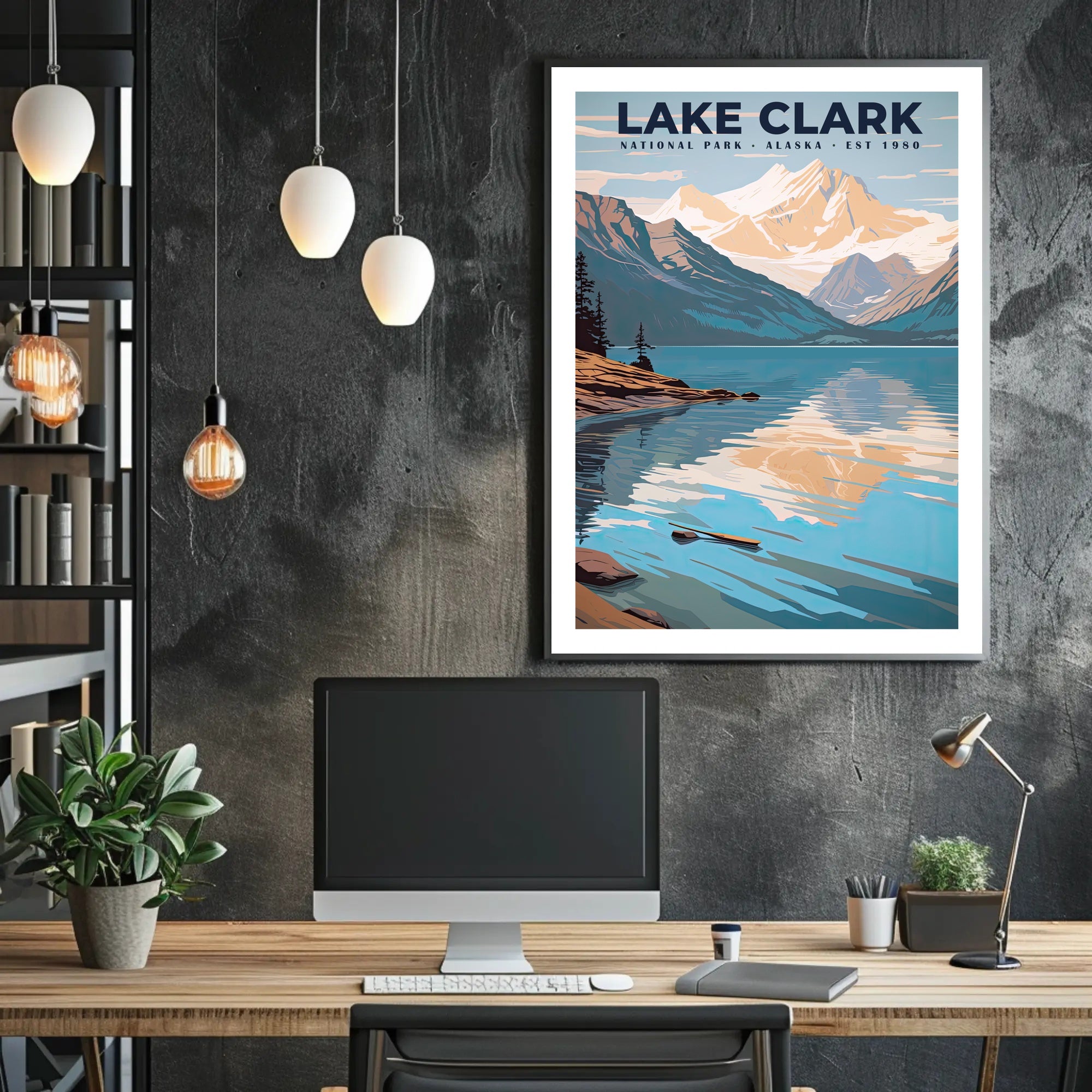 Lake Clark National Park Poster Scenic Travel Print