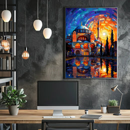 Hagia Sophia Artistic Illustration: Cultural or Heritage Poster
