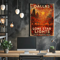 Dallas Lone Star Lights Poster