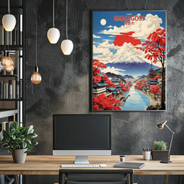 Gamagōri Mount Fuji Scenic Art Print - Cultural Poster