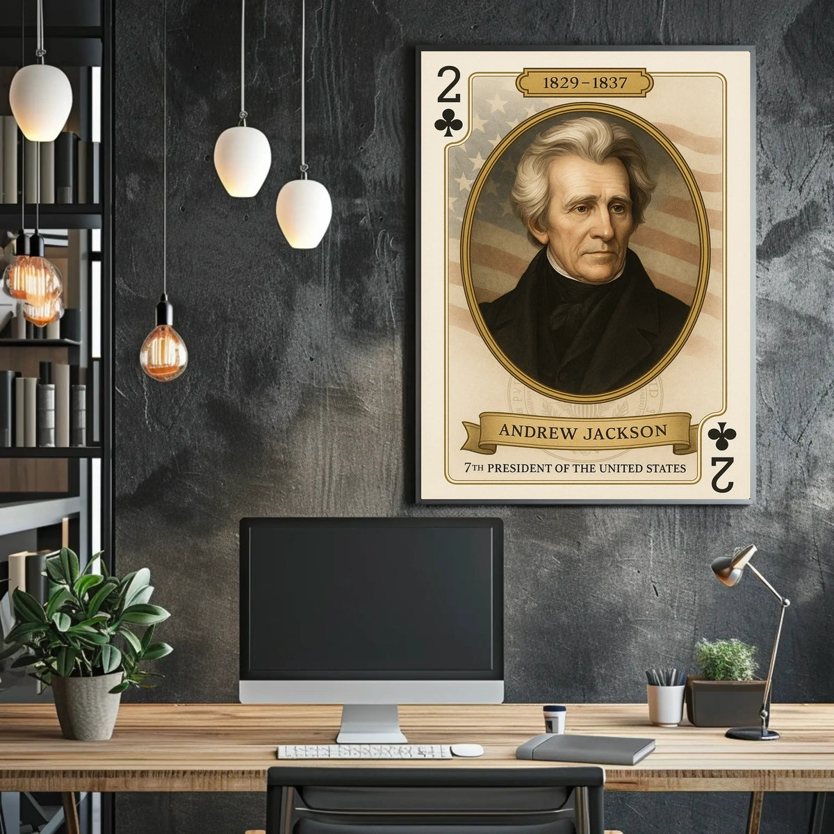 Andrew Jackson 7th President Figure Wall Art Poster