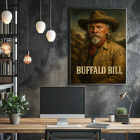 Buffalo Bill Classic Western Portrait Cultural Heritage Poster