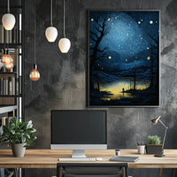 Starry Night Reflection Poster PosterGoat