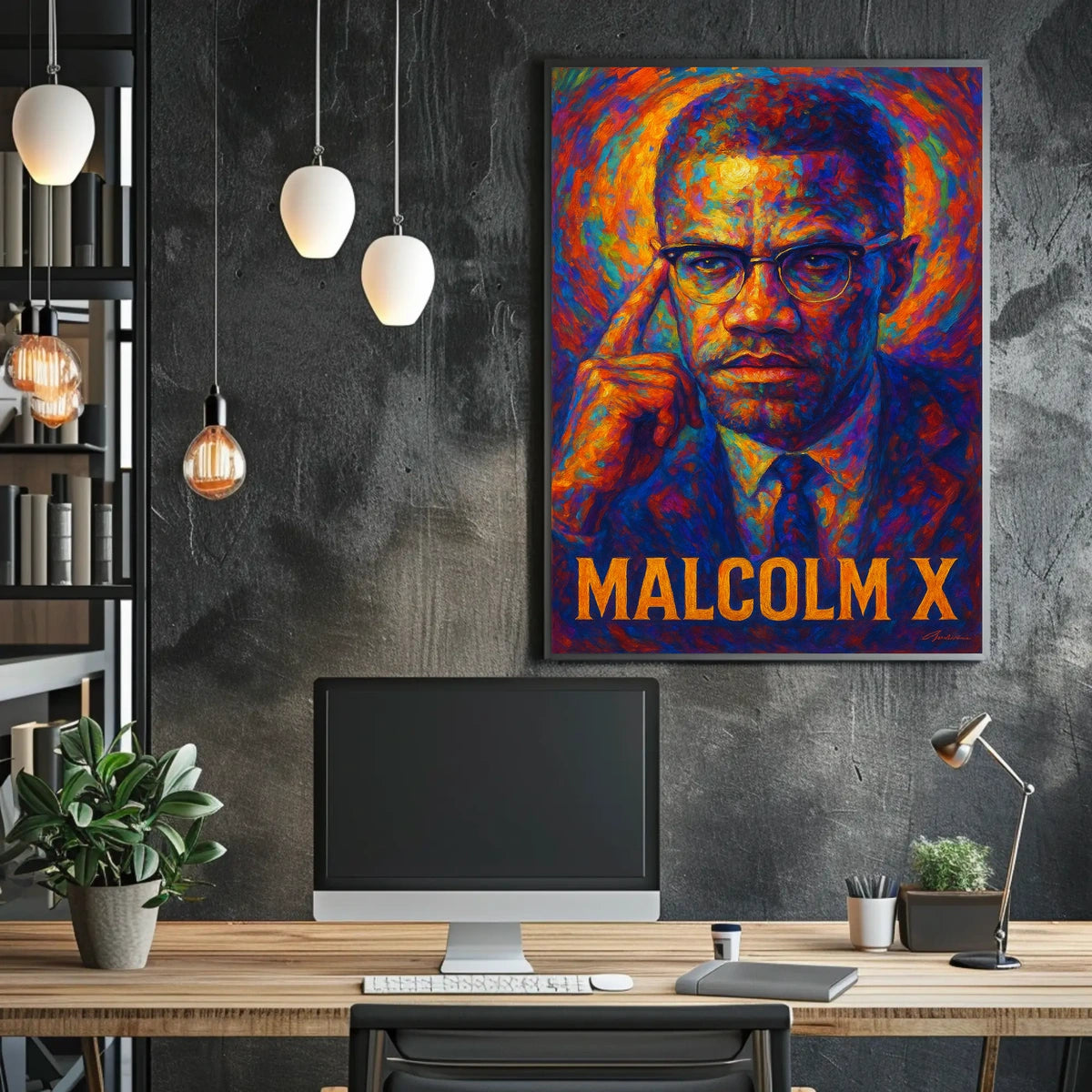 Malcolm X Iconic Leader Poster