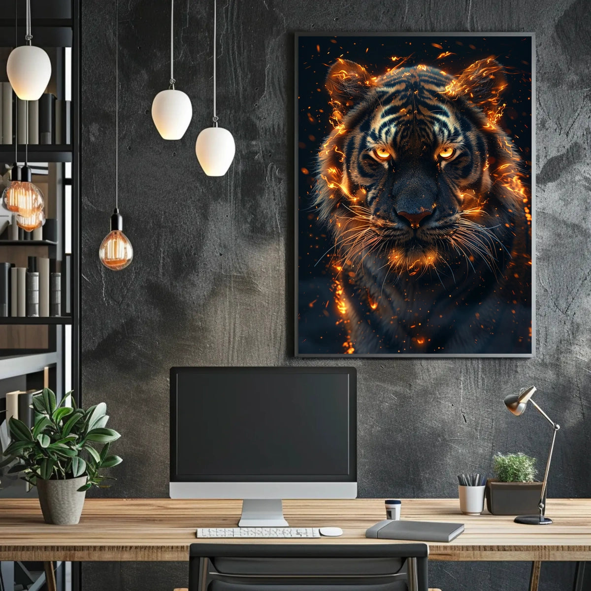 Fiery Tiger Poster