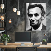 Abraham Lincoln Capitol Background Painting Poster Art Print PosterGoat