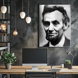 Abraham Lincoln Capitol Background Painting Poster Art Print PosterGoat
